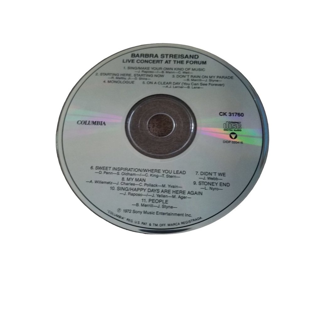 Vintage Barbra Streisand Live Concert at the Forum CD Didn't We My Man 1972